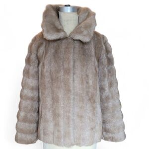 Vintage Vegan "Minkaleen" Boho-style ASTRAKA of ENGLAND Cropped Coat  (M)